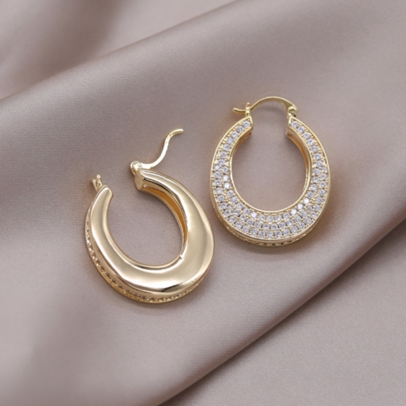 14k gold diamond earrings - Picture 5 of 9